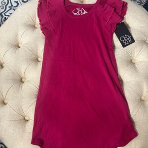 Chaser Red Ruffle Sleeve Dress